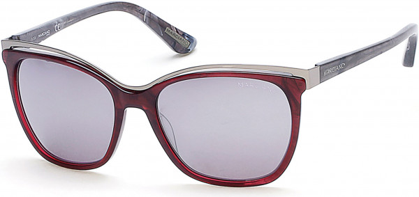 GUESS by Marciano GM0745 Sunglasses, 69C - Bordeaux/smoke Mirror Lens