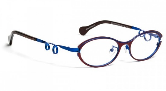 Boz by J.F. Rey COQUETTE Eyeglasses, COQUETTE 3025 DARK RED/BLUE (3025)
