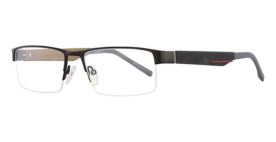 COI Precision 138 Eyeglasses, Black/Red