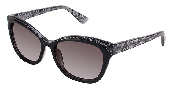 Nicole Miller Wolcott Sunglasses, C01 BLACK / GREY (Gradient Dark Grey)
