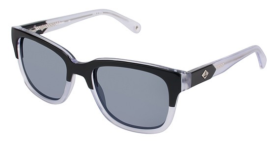 Sperry Top-Sider Langley Sunglasses, C01 Black / Crystal (Silver Flash)