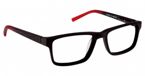 SuperFlex SFK-163 Eyeglasses, (3) BLACK RED