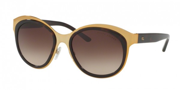 Ralph Lauren RL7051 Sunglasses, 931113 SHINY ANTIQUE GOLD (BLACK)