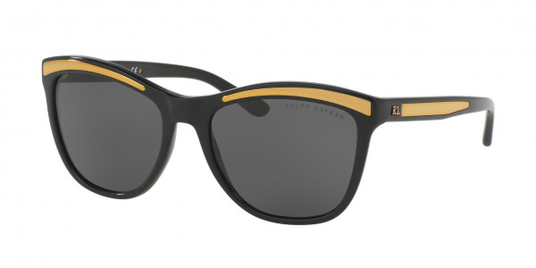 Ralph Lauren RL8150 Sunglasses, 500187 BLACK DARK GRAY (BLACK)
