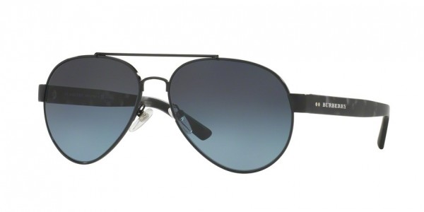 Burberry BE3086 Sunglasses, 1001K4 BLACK (BLACK)
