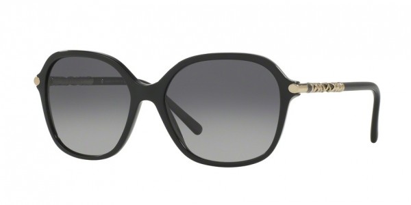 Burberry BE4228 Sunglasses, 3001T3 BLACK (BLACK)