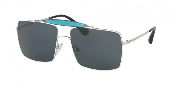 Prada PR 57SS Sunglasses, 7BA2K1 TOP WHITE/SILVER (WHITE)