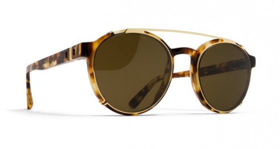 Mykita PERCY Sunglasses, COCOA SPRINKLES - LENS: RAW BROWN SOLID