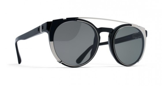 Mykita TATUM Sunglasses, BLACK - LENS: GREY SOLID