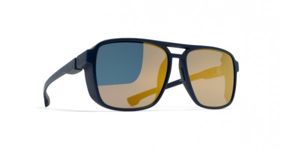 Mykita Mylon KAPPA Sunglasses, MD25 NAVY BLUE - LENS: PEARLYGOLD FLASH