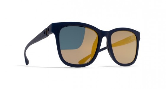 Mykita Mylon LEVANTE Sunglasses, MD25 NAVY BLUE - LENS: PEARLYGOLD FLASH