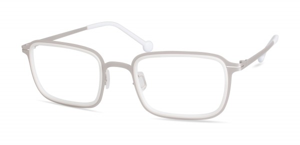 Modo BRERA Eyeglasses, WHITE / SILVER
