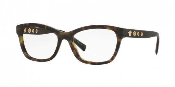 Versace VE3225 Eyeglasses, 5183 AVANA MILITARY (GREEN)