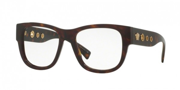 Versace VE3230 Eyeglasses, 108 HAVANA (BROWN)