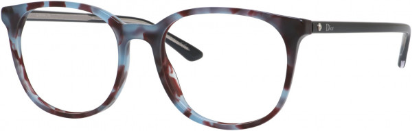 Christian Dior Montaigne 34 Eyeglasses, 0TFW Blue Havana Black