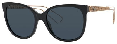Christian Dior Diorama 3 Sunglasses, 0QFE(KU) Black Rose Gold