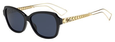 Christian Dior Diorama 5/S Sunglasses, 0QFE(KU) Black Rose Gold
