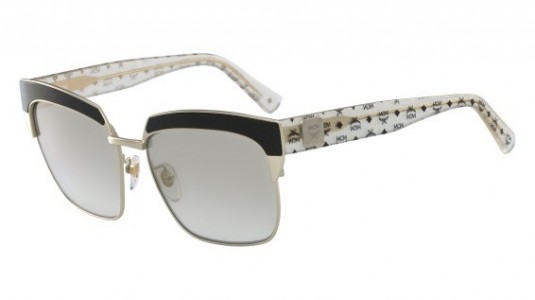 MCM MCM102S Sunglasses, (718) GOLD/GOLD MARBLE GLITTER VISET