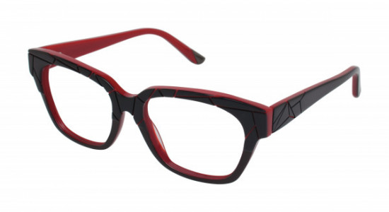 L.A.M.B. LA010 Eyeglasses, Black Red (BLK)