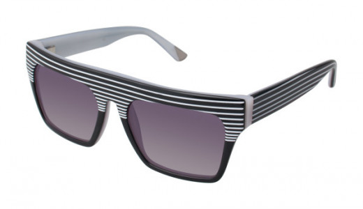 L.A.M.B. LA502 Sunglasses, Black White (BLK)