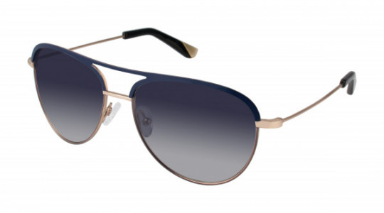 L.A.M.B. LA509 Sunglasses, Black Silver (BLK)