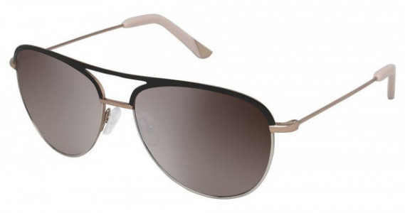 L.A.M.B. LA509 Sunglasses, Black Silver (BLK)