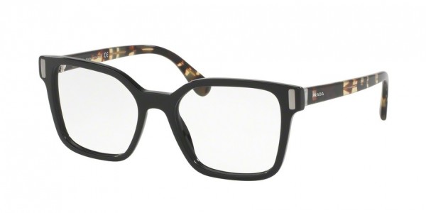 Prada PR 05TVF Eyeglasses, 1AB1O1 BLACK (BLACK)