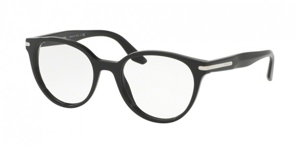 Prada PR 07TVF Eyeglasses, 1AB1O1 BLACK (BLACK)
