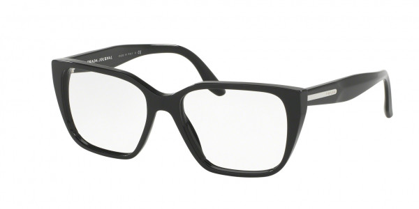 Prada PR 08TV Eyeglasses, 1AB1O1 BLACK (BLACK)