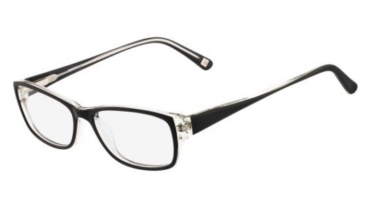 Marchon M-BROADWAY Eyeglasses, (001) BLACK CRYSTAL
