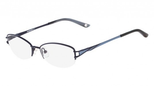 Marchon M-CHRYSTIE Eyeglasses, (412) SATIN MIDNIGHT BLUE