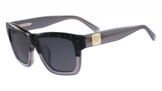 MCM MCM607SA Sunglasses, (963) BLACK VISETTOS-GREY