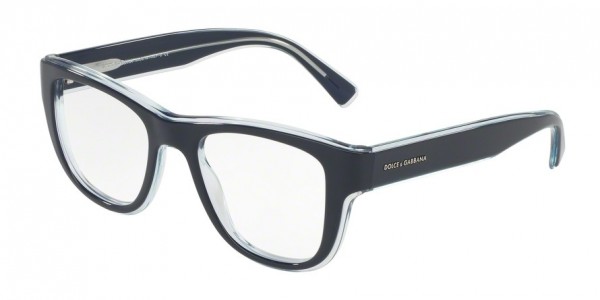 Dolce & Gabbana DG3252F Eyeglasses, 3048 TOP BLUE ON TRANSP AZURE