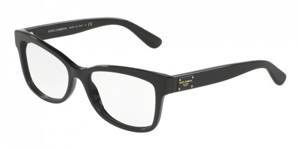 Dolce & Gabbana DG3254F Eyeglasses, 501 BLACK (BLACK)