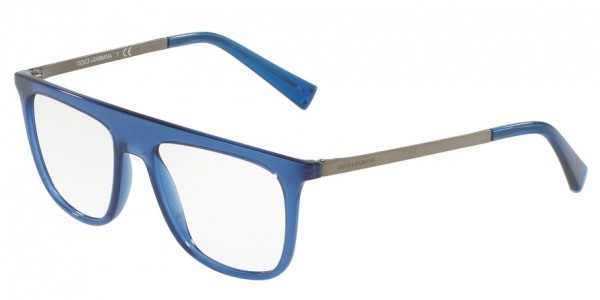 Dolce & Gabbana DG5022 Eyeglasses, 3067 TRANSPARENT BLUE (BLUE)
