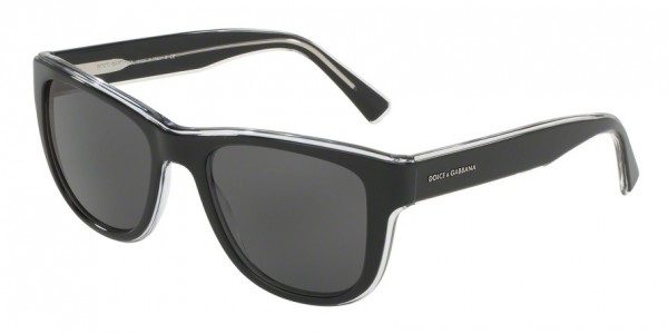 Dolce & Gabbana DG4284 Sunglasses, 675/87 TOP BLACK ON CRYSTAL
