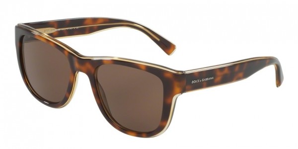 Dolce & Gabbana DG4284F Sunglasses, 304973 TOP HAVANA ON TRANSP YELLOW