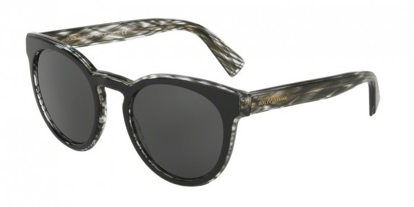 Dolce & Gabbana DG4285F Sunglasses, 305687 TOP BLACK ON STRIPED