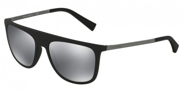 Dolce & Gabbana DG6107 Sunglasses, 28056G BLACK RUBBER (BLACK)