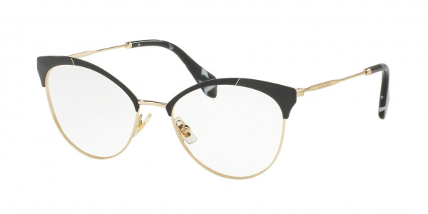 Miu Miu MU 50PV CORE COLLECTION Eyeglasses, 1AB1O1 CORE COLLECTION PALE GOLD/MT B (GOLD)