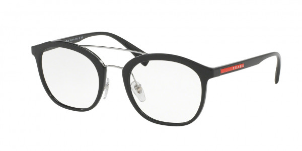 Prada Linea Rossa PS 02HV Eyeglasses, 1AB1O1 BLACK (BLACK)