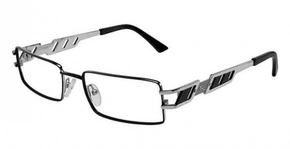Rocawear R0252 Eyeglasses, BKSL Black/Silver