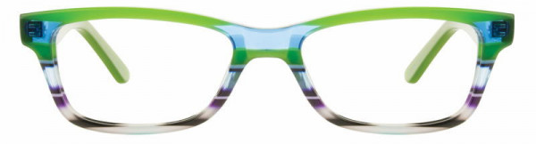David Benjamin Dreamer Eyeglasses, 2 - Green / Blue Stripe