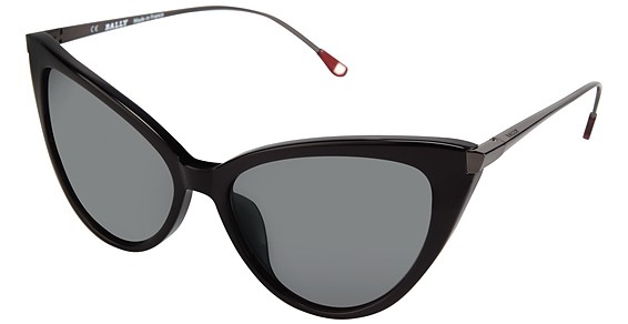 Bally BY2053A Sunglasses, C01 Black (Silver Mirror)