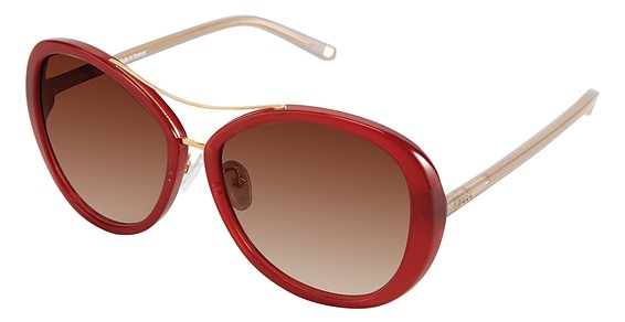 Bally BY2063A Sunglasses, C04 Dark Red (Gradient Brown)