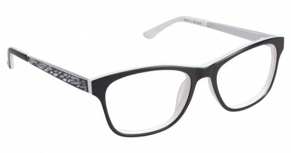 SuperFlex SF-461 Eyeglasses, (1) BLACK WHITE
