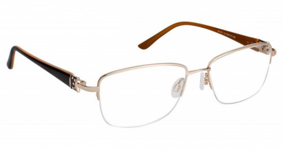 SuperFlex SF-472 Eyeglasses, (1) GOLD