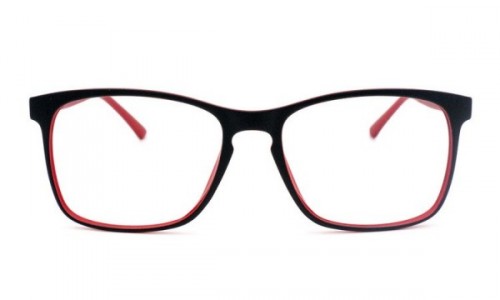 Eyecroxx EC415T Eyeglasses, C1 Black Red