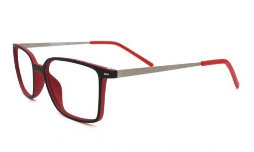 Eyecroxx EC437U Eyeglasses, C2 Black Red