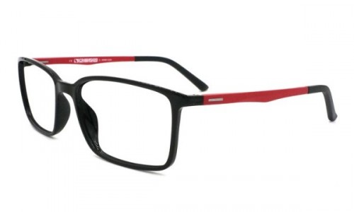 Eyecroxx EC444U Eyeglasses, C2 Black Red